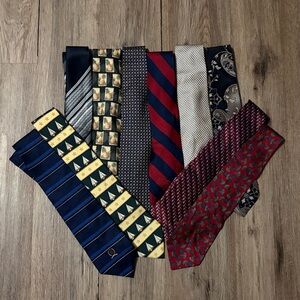 Elegant Men's Tie Collection - Assorted Colors - 10 pc set